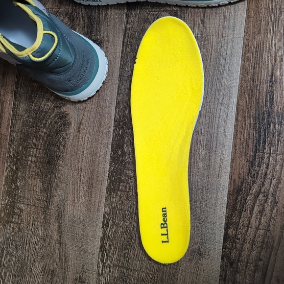 L.L. Bean Mountain Classic Quilted Ankle Booties Size 11.0 In Evergreen & Gray - Picture 13 of 14